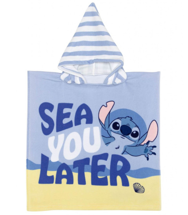 CHILDREN'S TOWEL PONCHO STITCH 50*100 - CHILDREN'S BEACH TOWELS