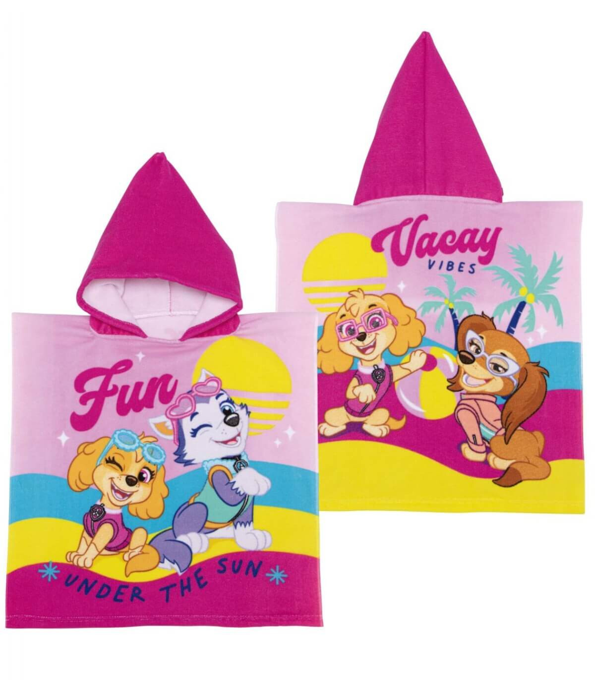 CHILDREN'S TOWEL PONCHO PAW PATROL GIRL 50*100 - CHILDREN'S BEACH TOWELS