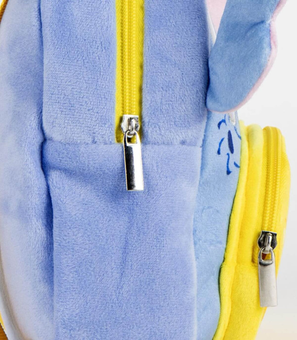 PLUSH BACKPACK WITH YELLOW POCKET FOR KINDERGARTEN STITCH