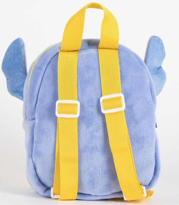 PLUSH BACKPACK WITH YELLOW POCKET FOR KINDERGARTEN STITCH