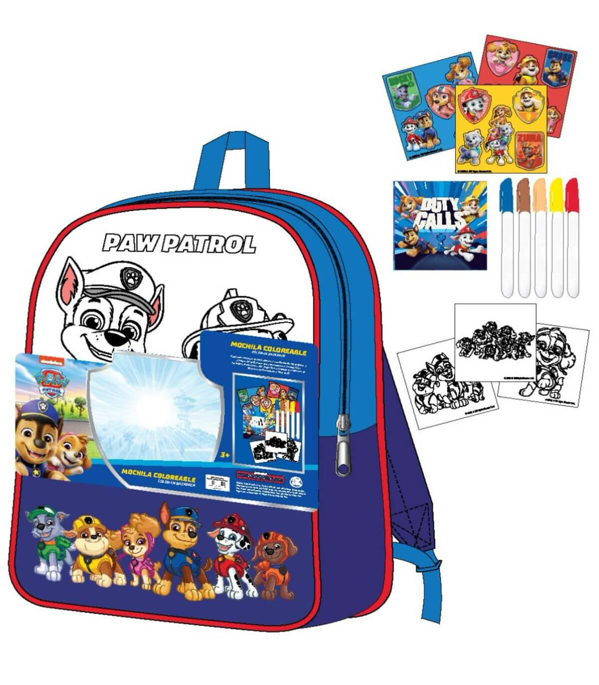PAW PATROL DIY COLORING BACKPACK 38 CM Cerda
