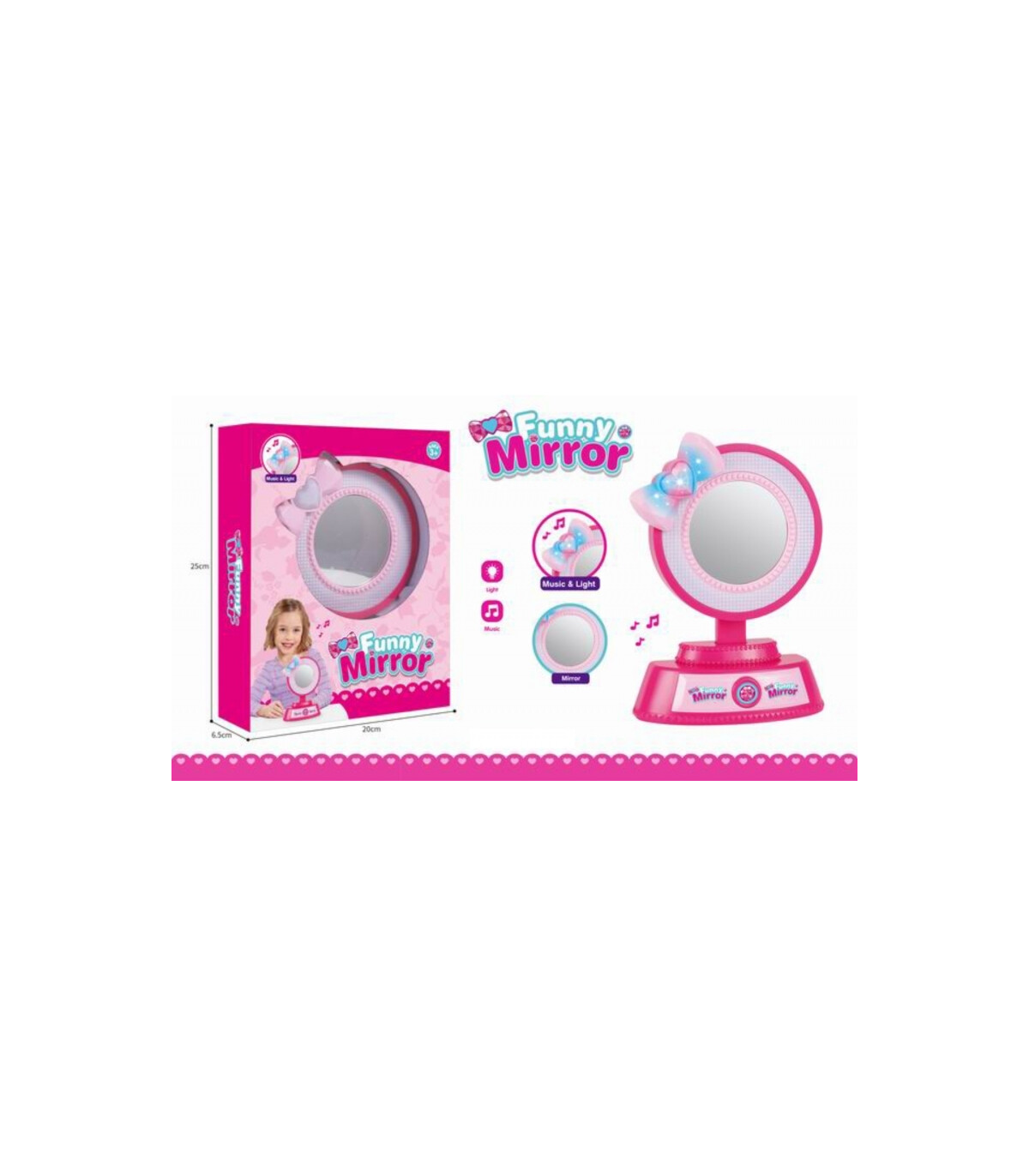 MIRROR WITH SOUND AND LIGHT - HAIRDRESSING AND BEAUTY KITS