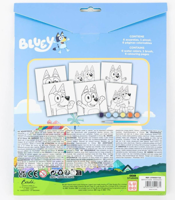 CHILDREN'S SET DRAW WITH NUMBERS BLUEY