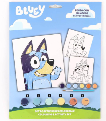 CHILDREN'S SET DRAW WITH NUMBERS BLUEY Cerda
