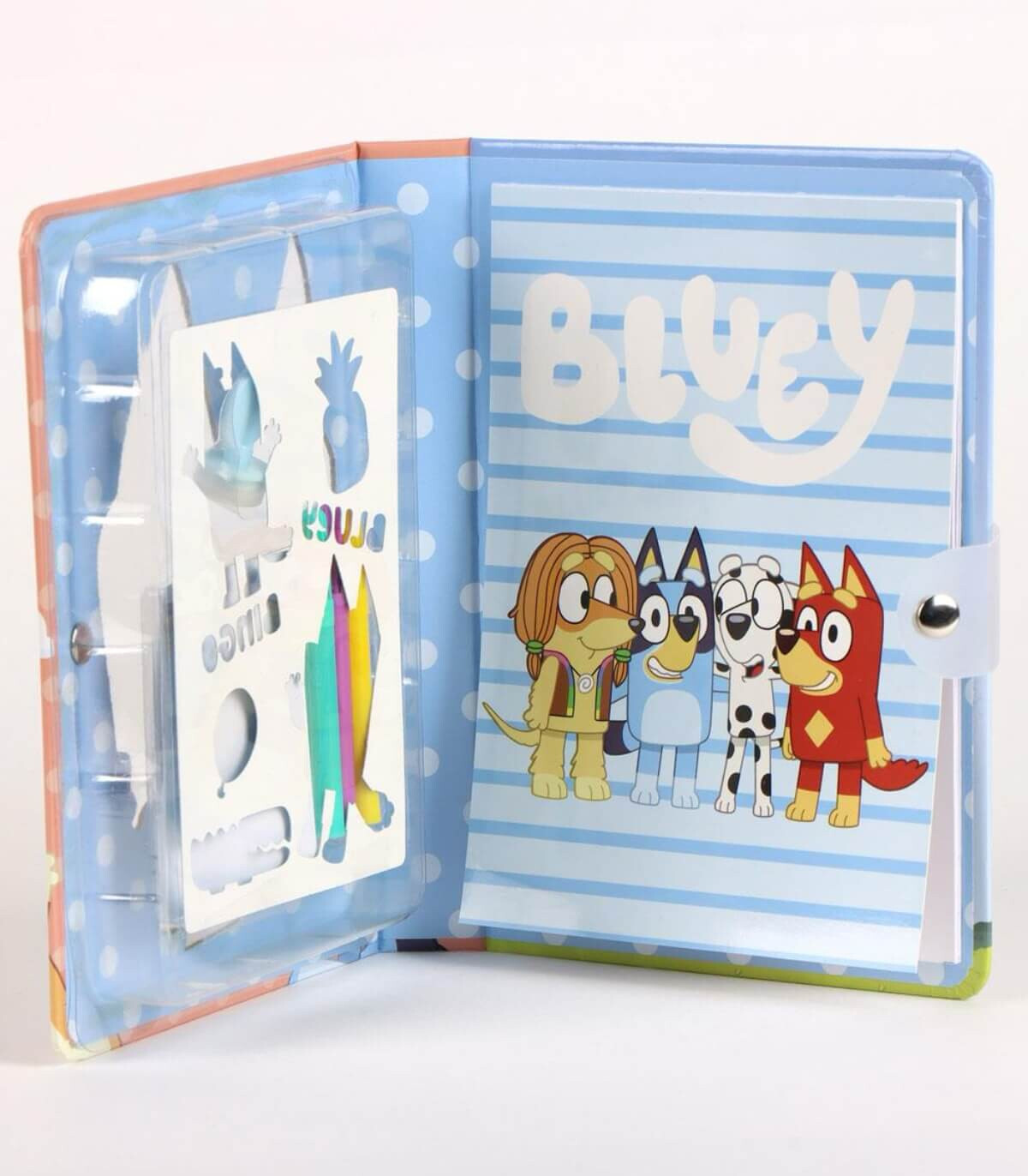 BLUEY COLORING NOTEBOOK WITH STENCILS AND ACCESSORIES Cerda