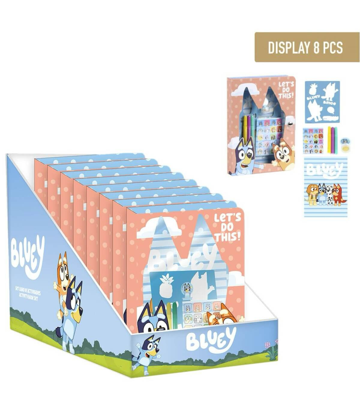 BLUEY COLORING NOTEBOOK WITH STENCILS AND ACCESSORIES Cerda