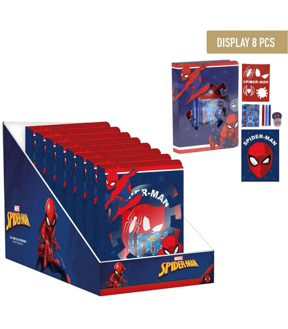 SPIDER-MAN COLORING NOTEBOOK WITH STENCILS AND ACCESSORIES Cerda