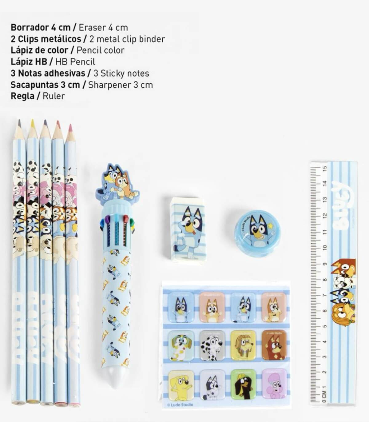 STUDENT SUPPLIES IN SILICONE PENCIL CASE BLUEY Cerda