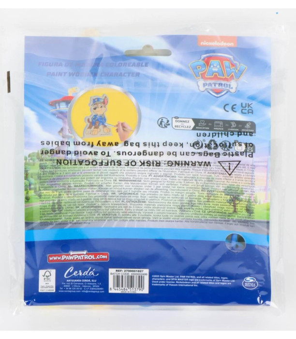 WOODEN FIGURES FOR COLORING WITH PAW PATROL PAINTS