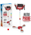 CHILDREN'S BLUE MICROPHONES 2 PCS. ON A STAND WITH MP3