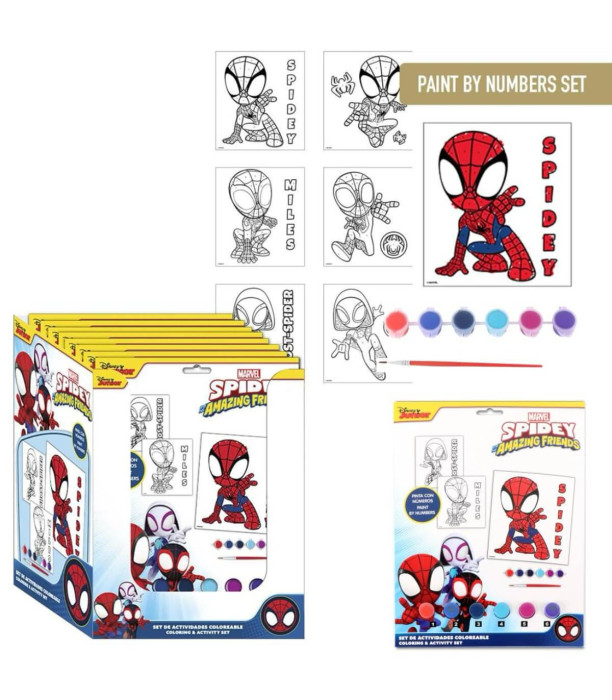 CHILDREN'S SET DRAW WITH NUMBERS SPIDEY Cerda
