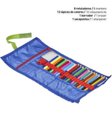 CHILDREN'S FOLDABLE PENCIL CASE WITH MARKERS AND AVENGERS ACCESSORIES Cerda