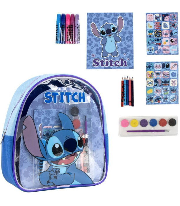 CHILDREN'S BACKPACK WITH STITCH DRAWING SET