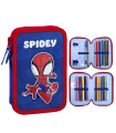 PENCIL CASE WITH 2 ZIPPERS AND SPIDEY SCHOOL SUPPLIES
