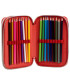SPIDERMAN PENCIL CASE WITH 3 ZIPPERS AND STUDENT SUPPLIES