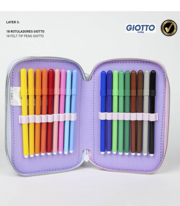 TOOLKIT WITH 3 ZIPPERS AND STUDENT SUPPLIES STITCH Cerda