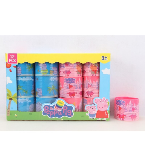 SPIRAL PEPA PIG 12 PCS IN A BOX - PUZZLES AND CUBES