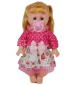 DOLL WITH BIBERON IN A BAG + SOUND 35 CM