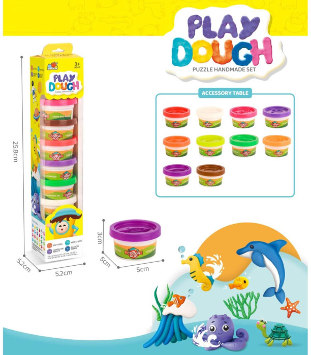 PLASTICINE 10 PCS. IN A BOX Armtoys