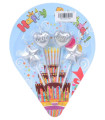 CANDLES HAPPY BIRTHDAY 4 PCS. ON CARD