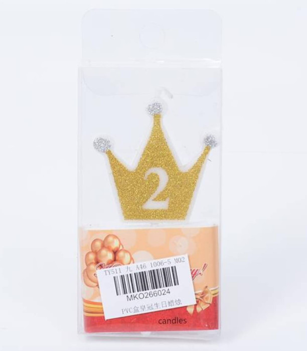 PARTY CANDLES CROWN WITH NUMBER 0-9