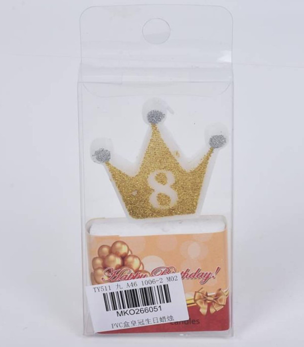 PARTY CANDLES CROWN WITH NUMBER 0-9