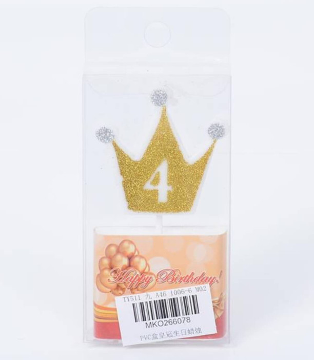 PARTY CANDLES CROWN WITH NUMBER 0-9