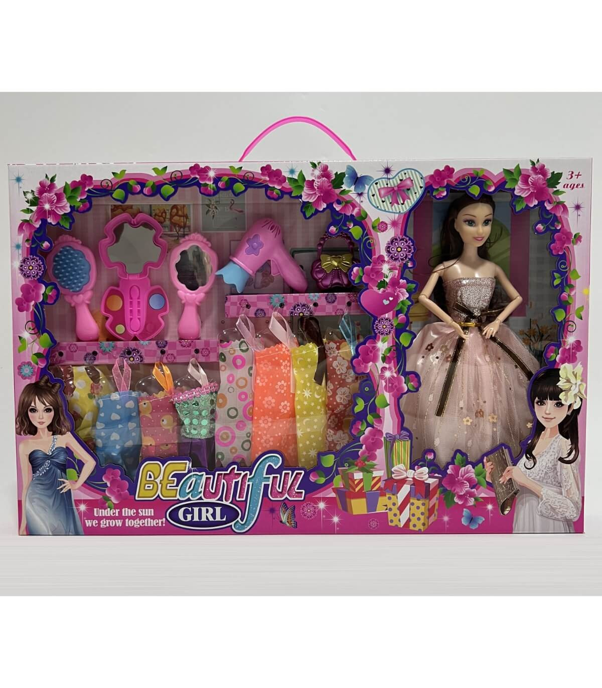 DOLL WITH MANY CLOTHES AND ACCESSORIES IN A BOX Armtoys