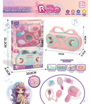 CHILDREN'S HAIRDRESSING SET WITH CASSETTE PLAYER Armtoys