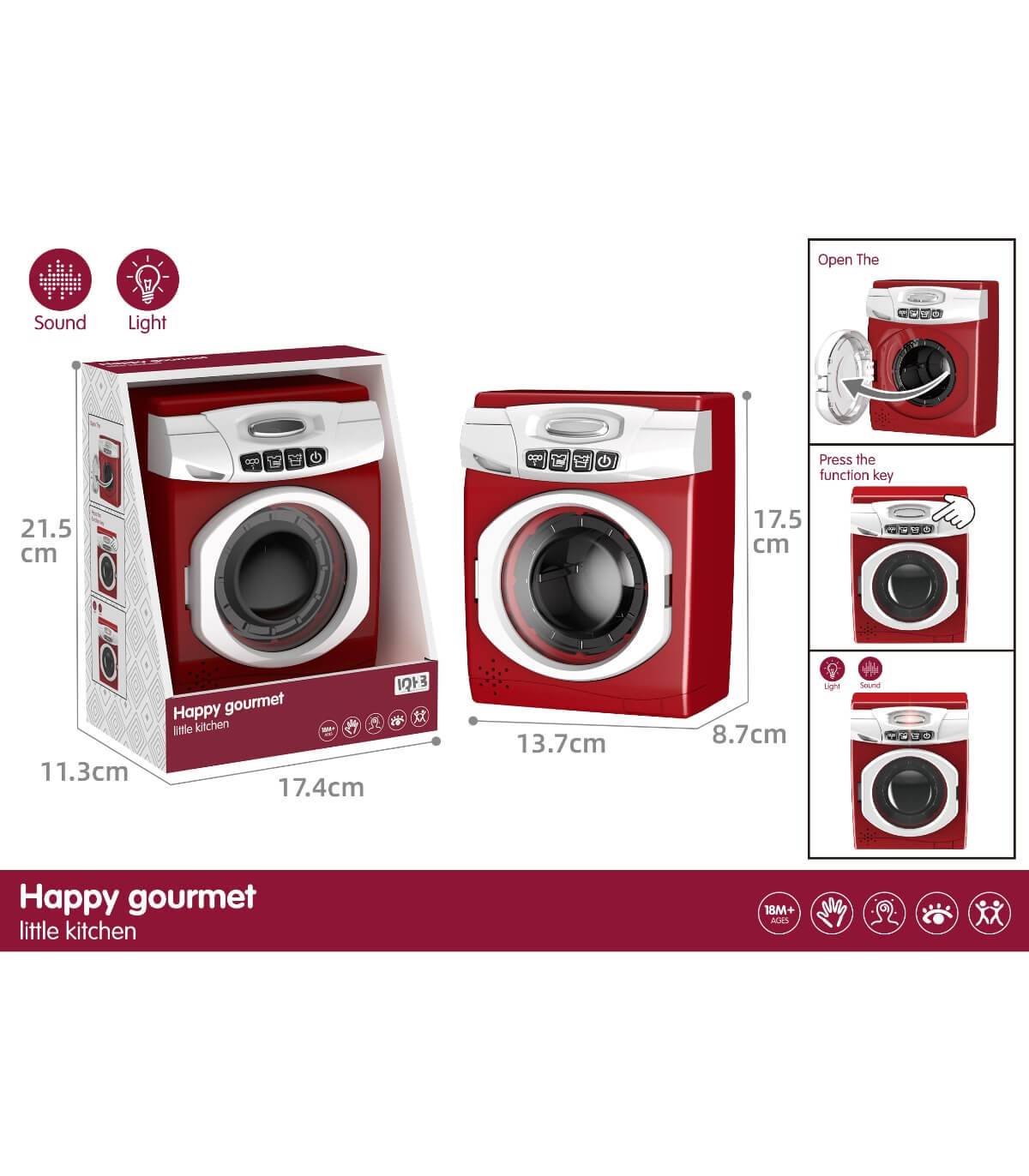 CHILDREN'S WASHING MACHINE IN OPEN BOX Armtoys