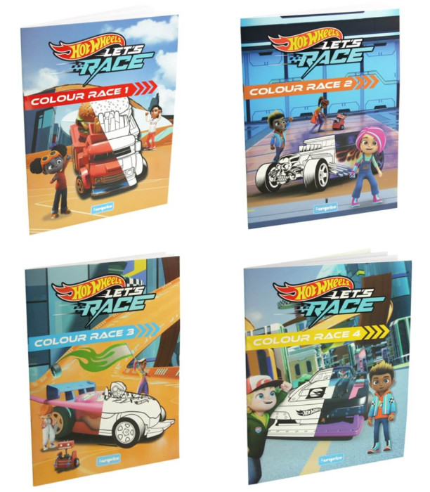 COLORING BOOK 24 PAGES HOT WHEELS 4 TYPES Europrice