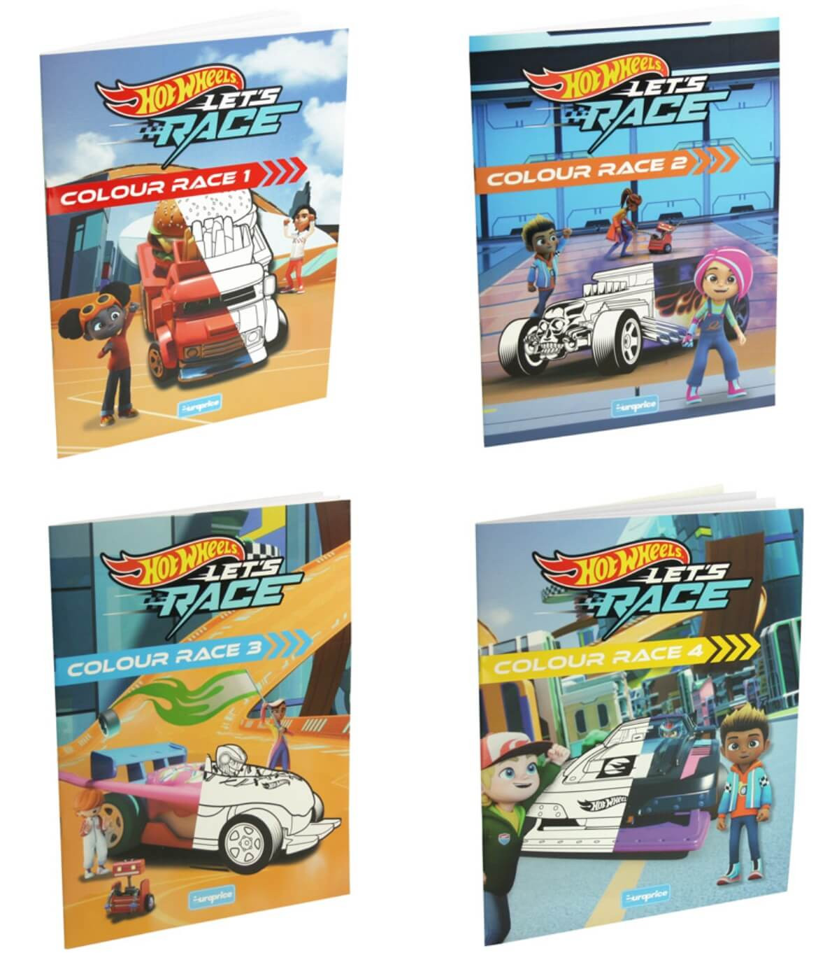 COLORING BOOK 24 PAGES HOT WHEELS 4 TYPES Europrice