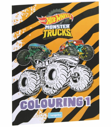 COLORING BOOK 32 PAGES MONSTER TRUCK 4 TYPES Europrice