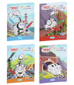 COLORING BOOK + STICKERS 32 PAGES THOMAS 4 TYPES