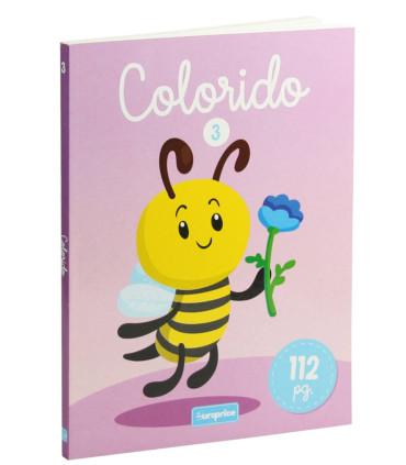 COLORING BOOK 112 PAGES COLORFUL ANIMALS 4 TYPES Europrice