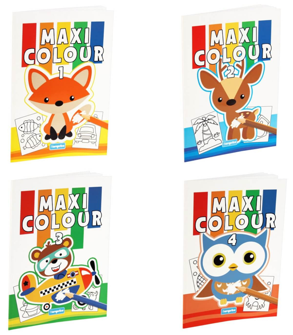 COLORING BOOK 32 PAGES MAXI COLOUR 4 TYPES Europrice