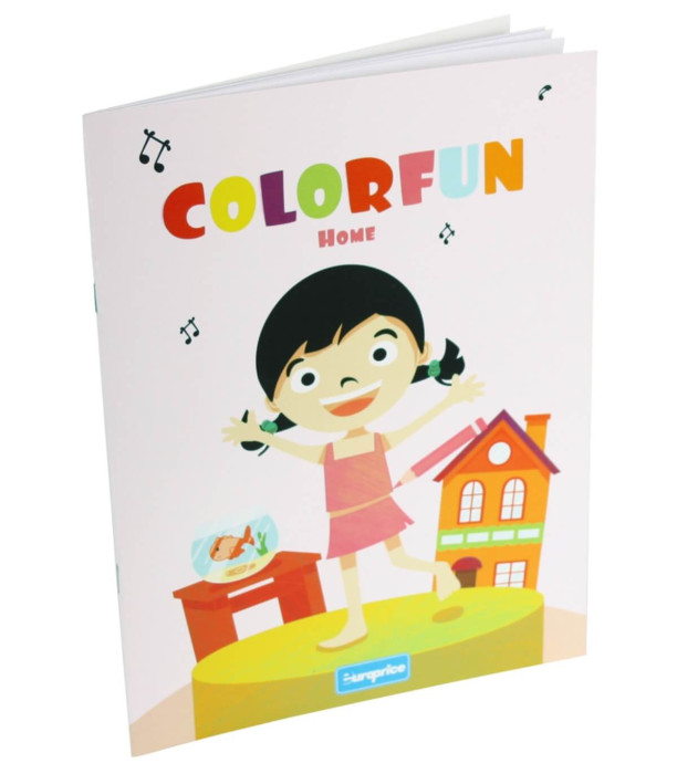 COLORING BOOK 16 PAGES COLORFUN 5 TYPES Europrice