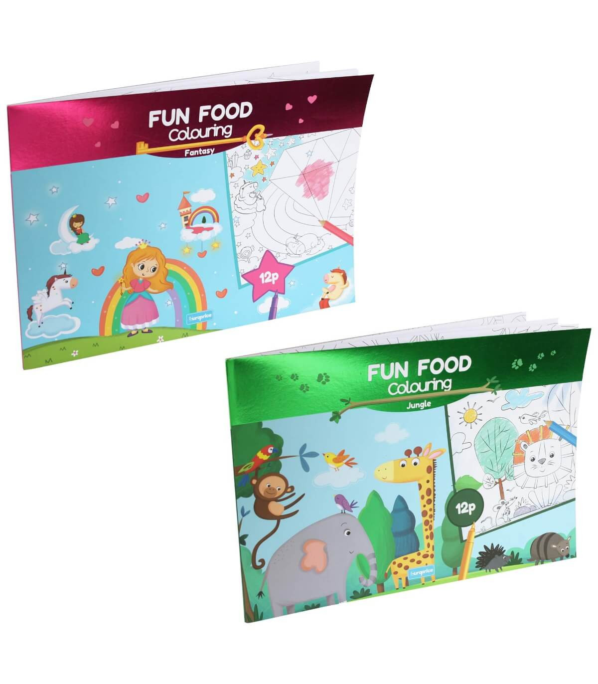 BIG COLORING BOOK ALBUM 24 PAGES JUNGLE/FANTASY Europrice
