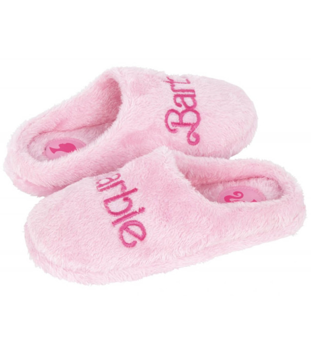PLUSH HOUSE SLIPPERS WITH BARBIE EMBROIDERY 36-41 SERIES
