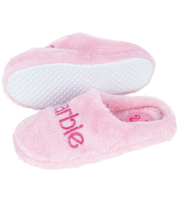 PLUSH HOUSE SLIPPERS WITH BARBIE EMBROIDERY 36-41 SERIES