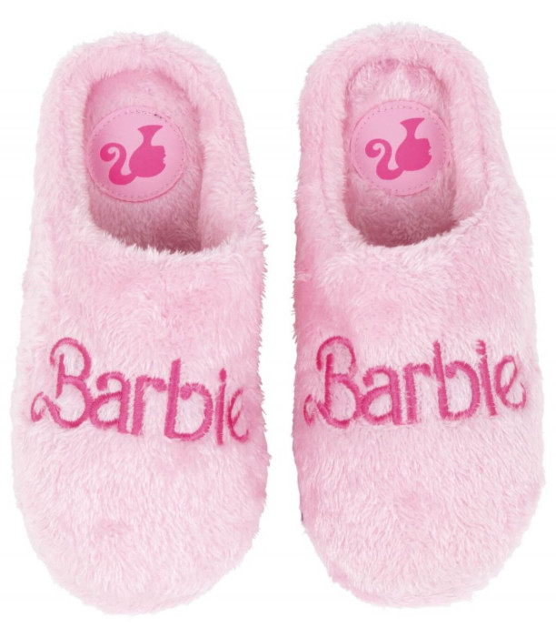 PLUSH HOUSE SLIPPERS WITH BARBIE EMBROIDERY 36-41 SERIES