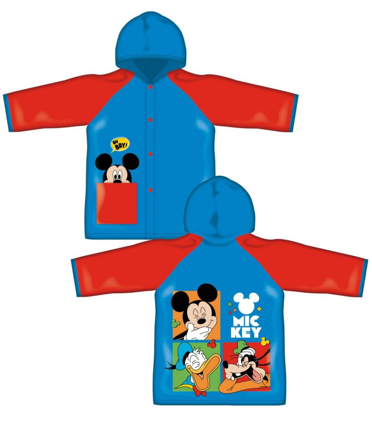 CHILDREN'S RAINCOVER PVC MICKEY 2-6 YEARS. Arditex