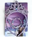 CROWN, NECKLACE AND FROZEN BRACELET ON CARD