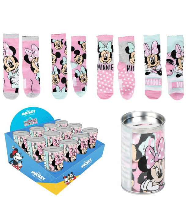 CHILDREN'S SOCKS 4 PAIRS IN A JAR 23-34 MINNIE Cerda