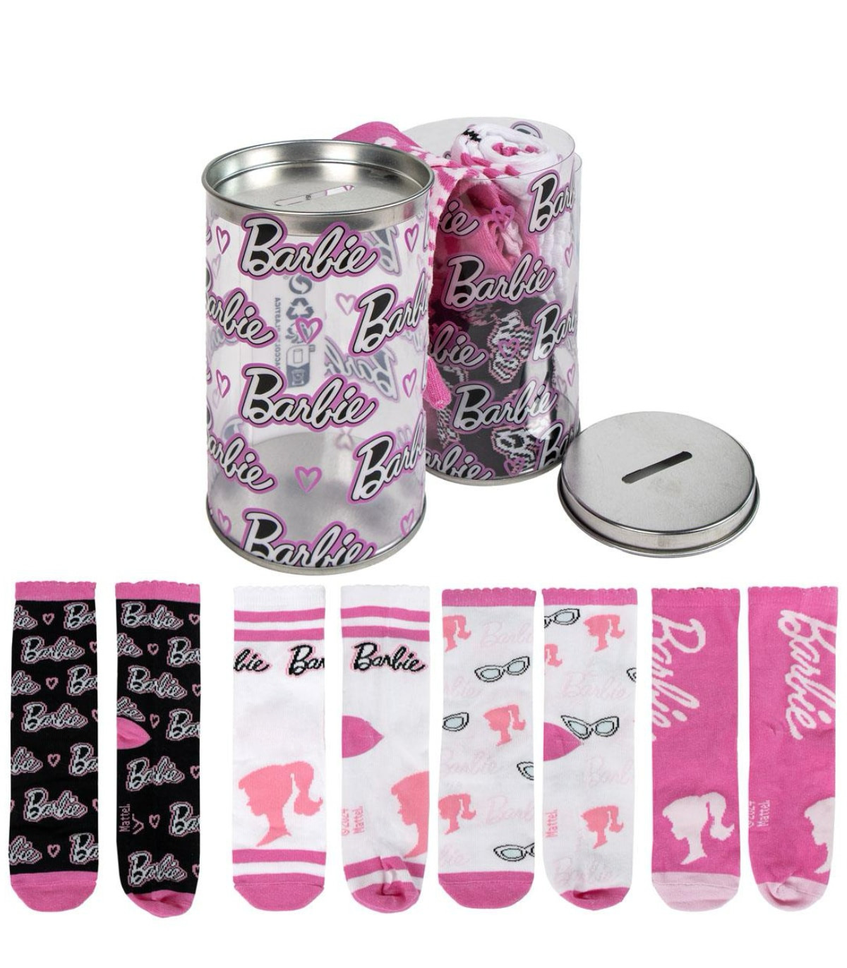 CHILDREN'S SOCKS 4 PAIRS IN A JAR 27-38 BARBIE Cerda