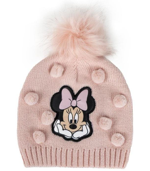 CHILDREN'S KNITTED HAT WITH POM POMS MINNIE Cerda